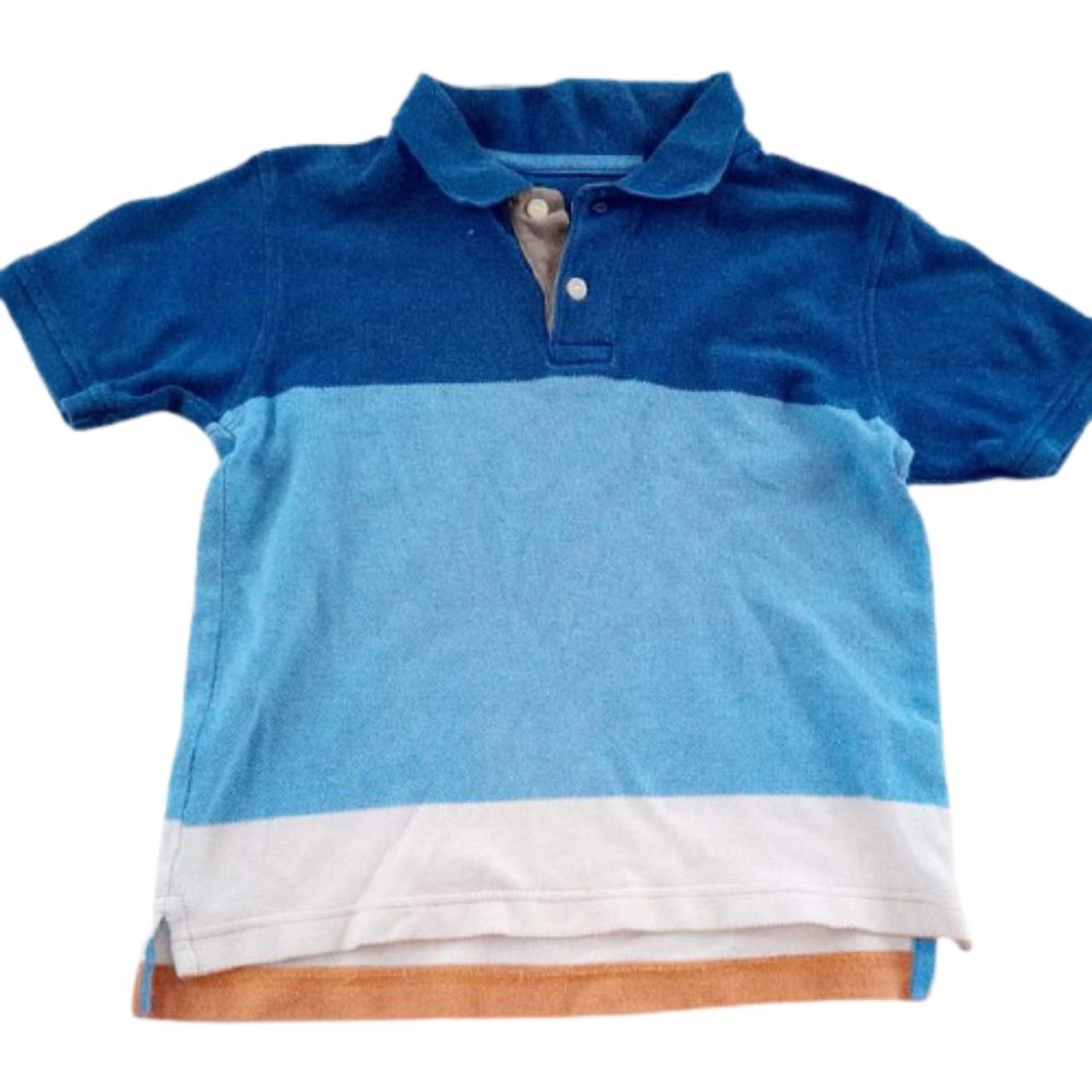 ---  VINTAGE GAP  Blue Short Sleeve Polo Boys XS 4T-5T